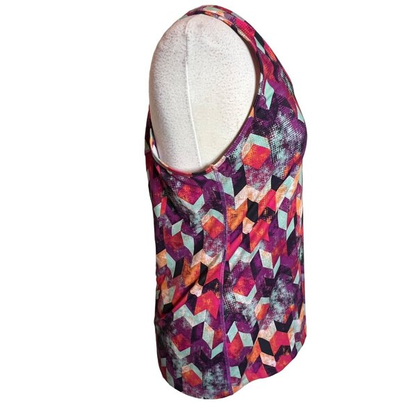 Lukka XL Athletic racer back gym Tank Top Chevron print Workouts Y2K - Picture 2 of 10